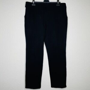 Chico's Women's Cropped Pointe Pants‎ 1.5 (10) Black Elastic Waist Slip At Hem